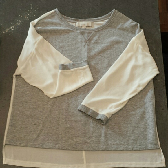 LOFT Tops - Loft Mixed Media Sweatshirt